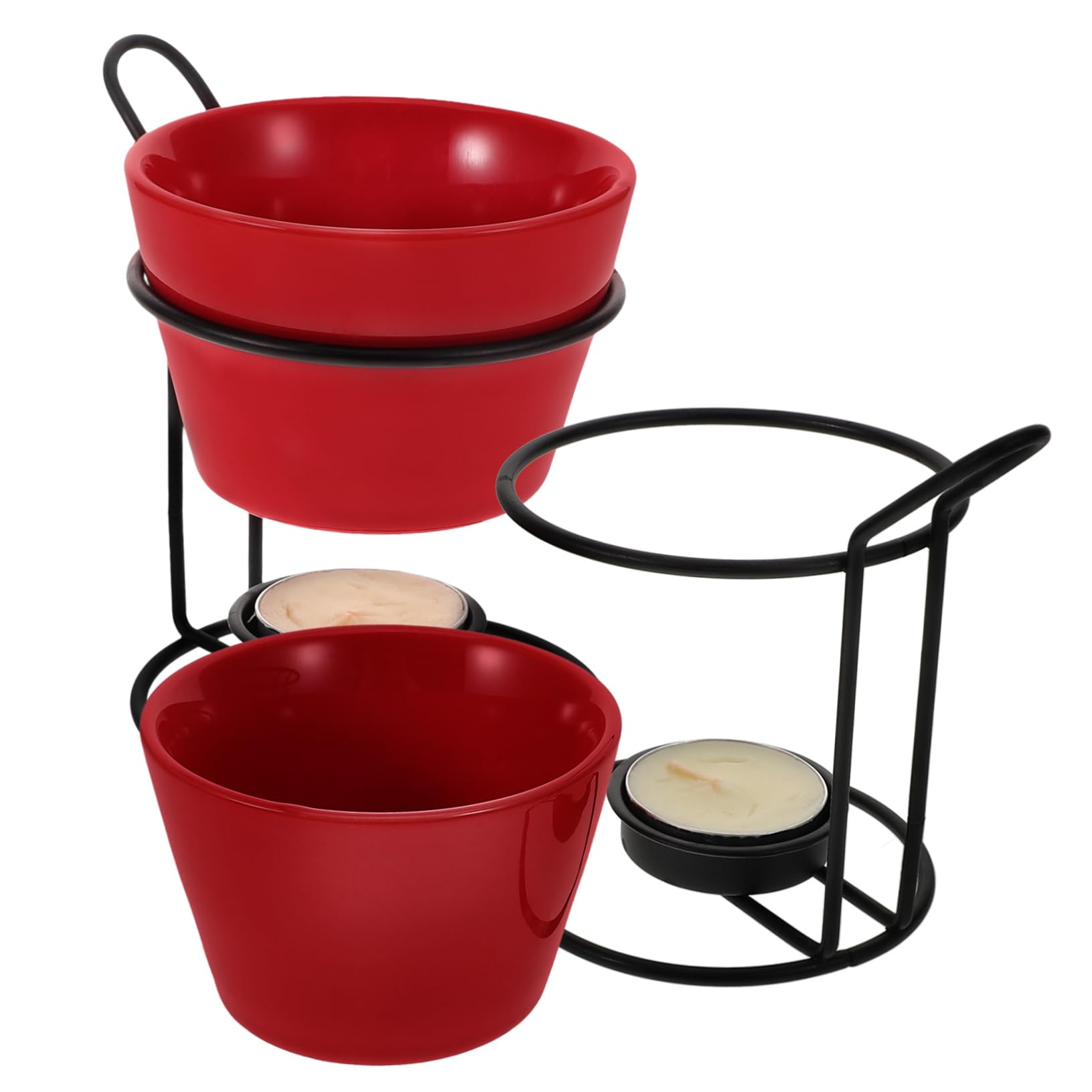 PRETYZOOM 2sets Ceramic Butter Warmer for Chocolate and Cheese Melting Efficient Melting Pot Lightweight and Accessory for Fondue and Cooking Enjoyment