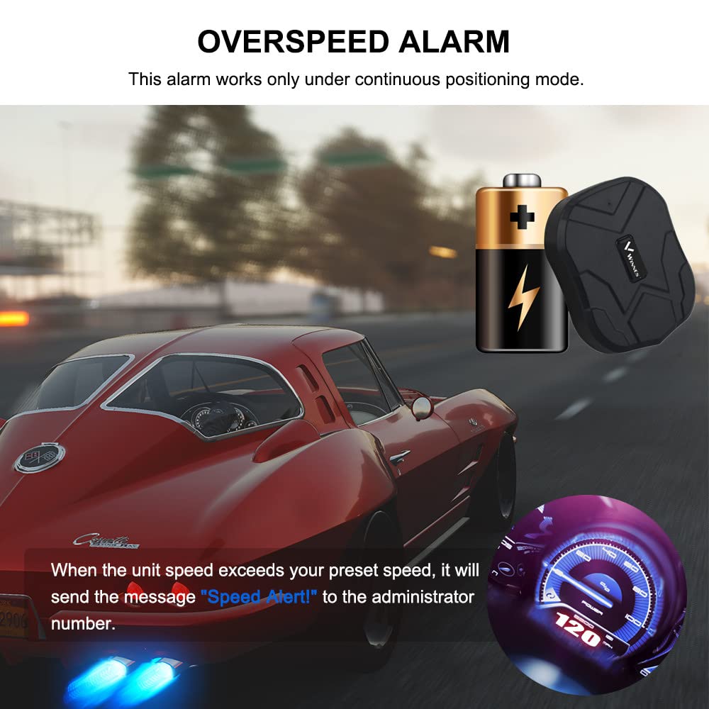 Winnes 4G Localizzatore GPS 4G GPS Tracker per Auto con Magnetico Antifurto per Auto Moto Camper Barca, Allarme Geo-Fence, Monitoraggio in Tempo Reale, App Gratuita, 6 Mesi di Cronologia 4GTK905