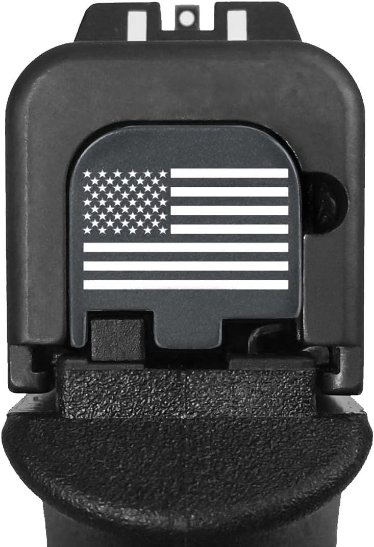 NDZ Performance Slide Cover Back Plate Compatible with Glock 43 43X 48, Aluminum, Made in USA with Color Filled Laser Engraved Images - Choose Image & Color