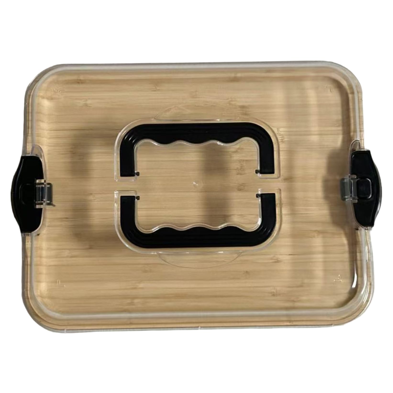 Bandeja de Queso, Tabla de charcutería con Tapa, Tablas de charcutería de Madera portátiles con Tapa Transparente con Cerradura, Bandeja Cubierta para Servir para Picnic, Camping, Tablas