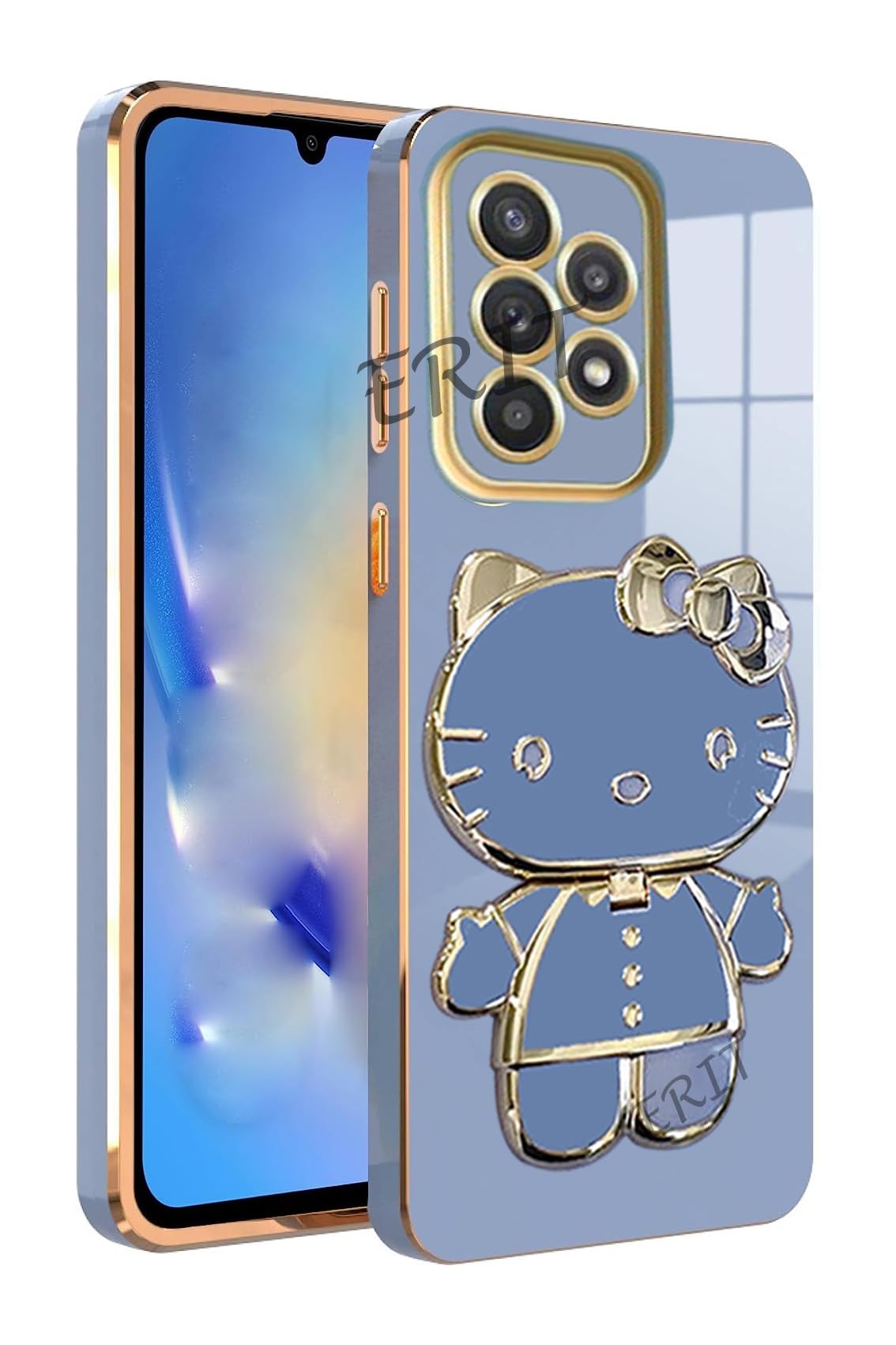 ERIT ® 3D Back Cases and Covers Compatible for Samsung A33 5g Kitty with Stand and Mirror | Camera Protection | Anti-Slip | Folding Stand - Blue (B0CGVX1XCY) Amazon Price History, Amazon Price Tracker