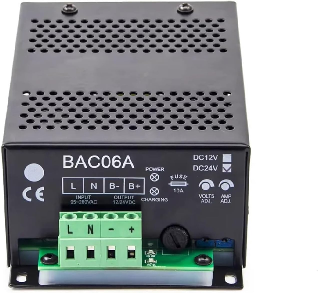 DC12V 24V Replace BAC06A 6A 3A Generator Auto Intelligent Battery Charger Float Charging Module Adapter for Genset Part(12V 6A)