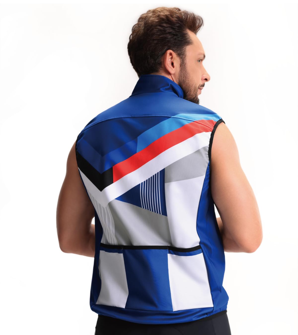 CEROTIPOLAR Retro Men's Thermal Fleece Cycling Vest for Bike Biking,Rain-Wind Proof Cycle Outwear