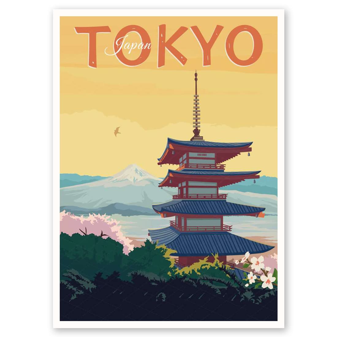 銅板　vintage Art Amazon.com: xtvin Japan Tokyo Vintage Travel Posters from