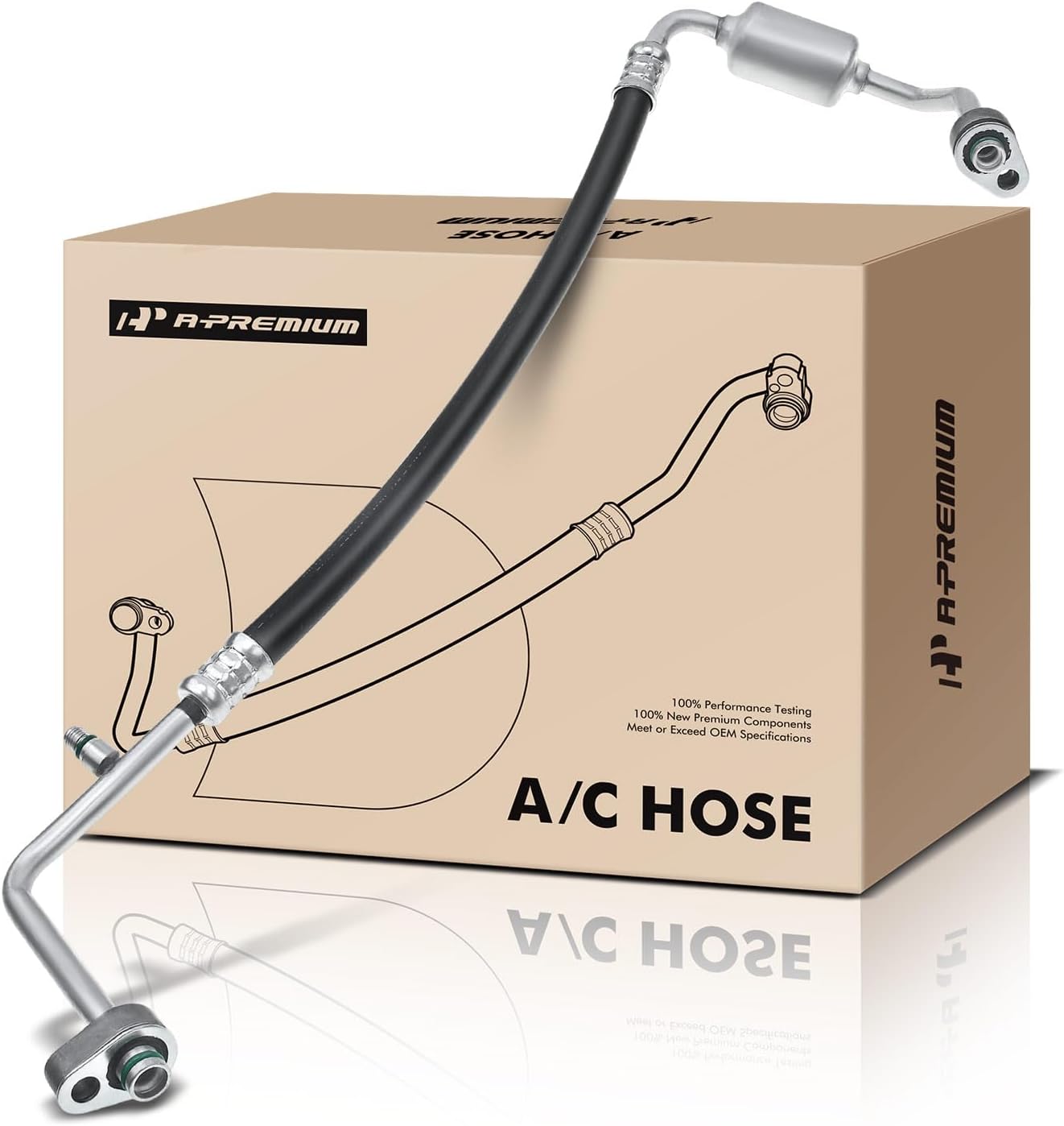 A-Premium A/C Suction Line Hose Assembly Compatible with Toyota RAV4 2001-2003 L4 2.0L Electric, Compressor to Evap