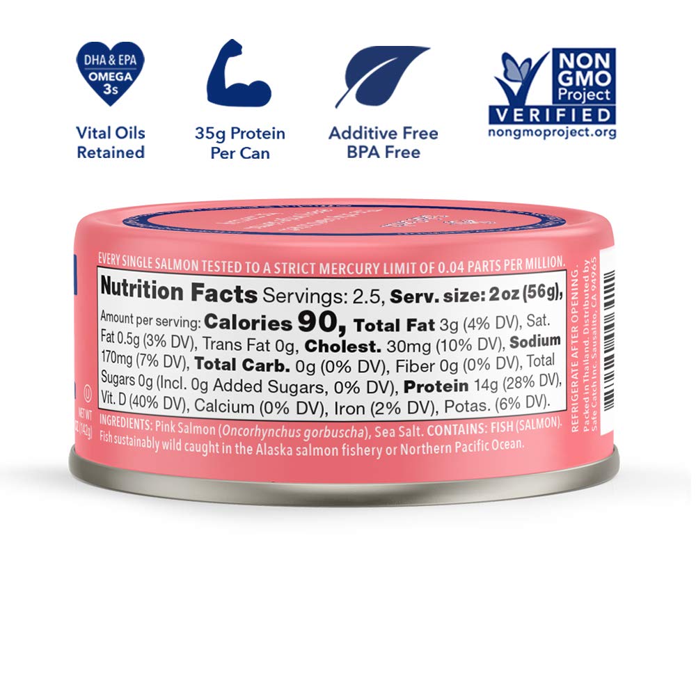Buy Safe Catch Wild Pink Salmon Canned WildCaught Skinless Boneless