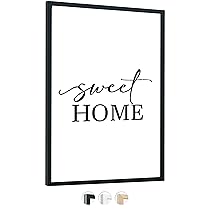 edihome, Cornice A3, (1 unità), 29,7 x 42, Legno, Portafoto, Laminato Acrilico, per Diploma Universitario, da Parete, Poster, Cornici, per Quadri (Nero, 1 unità)