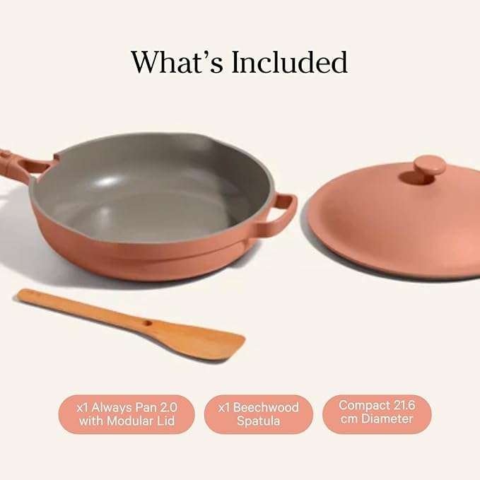 Constructed with a commitment to safety and sustainability, the Always Pan is made from 100% post-consumer recycled aluminum. It boasts a Thermakind ceramic nonstick coating that’s free from harmful substances like PFAS, PTFEs, PFOAs, lead, and cadmium, ensuring you can enjoy toxin-free cooking without compromise. The innovative set includes a modular, steam-release lid and a nesting Beechwood spatula, designed to enhance your culinary experience with everyday functionality and proficiency.