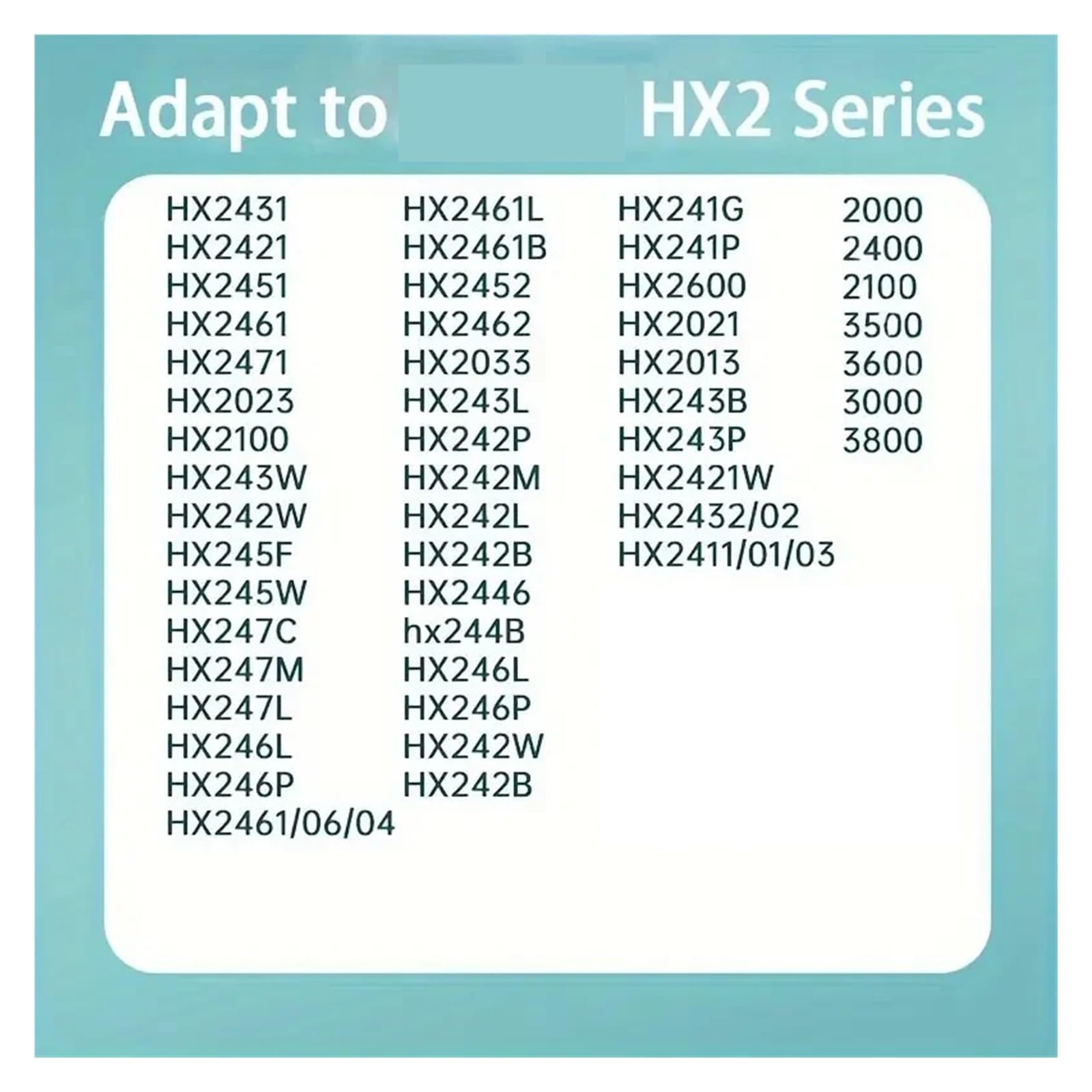 Testine spazzolino, compatibile con Philips, HX2033 HX2421