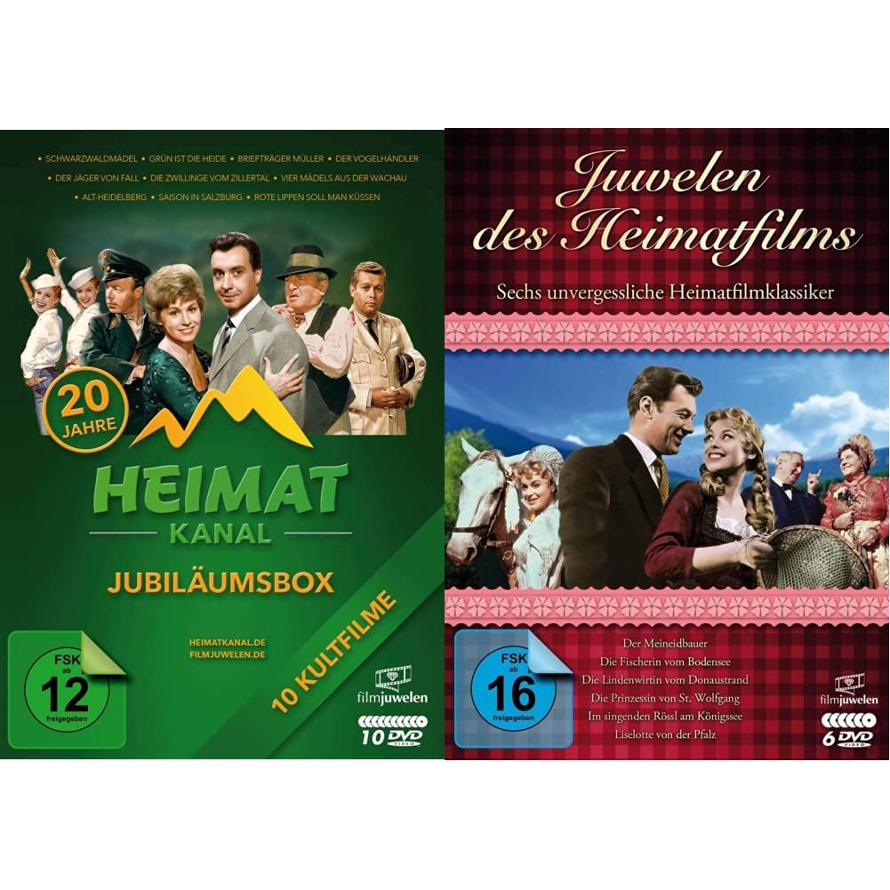 Heimatkanal - Jubiläumsedition [10 DVDs] & Juwelen des Heimatfilms: Sechs unvergessliche Heimatfilmklassiker [6 DVDs]