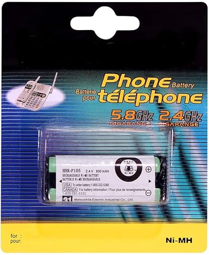 Miniatura 2 de 2PACK HHR-P105 2.4V 830mAh Batería Inalámbrica Teléfono NI-MH AAA Batería Recargable para Panasonic Batería de Repuesto