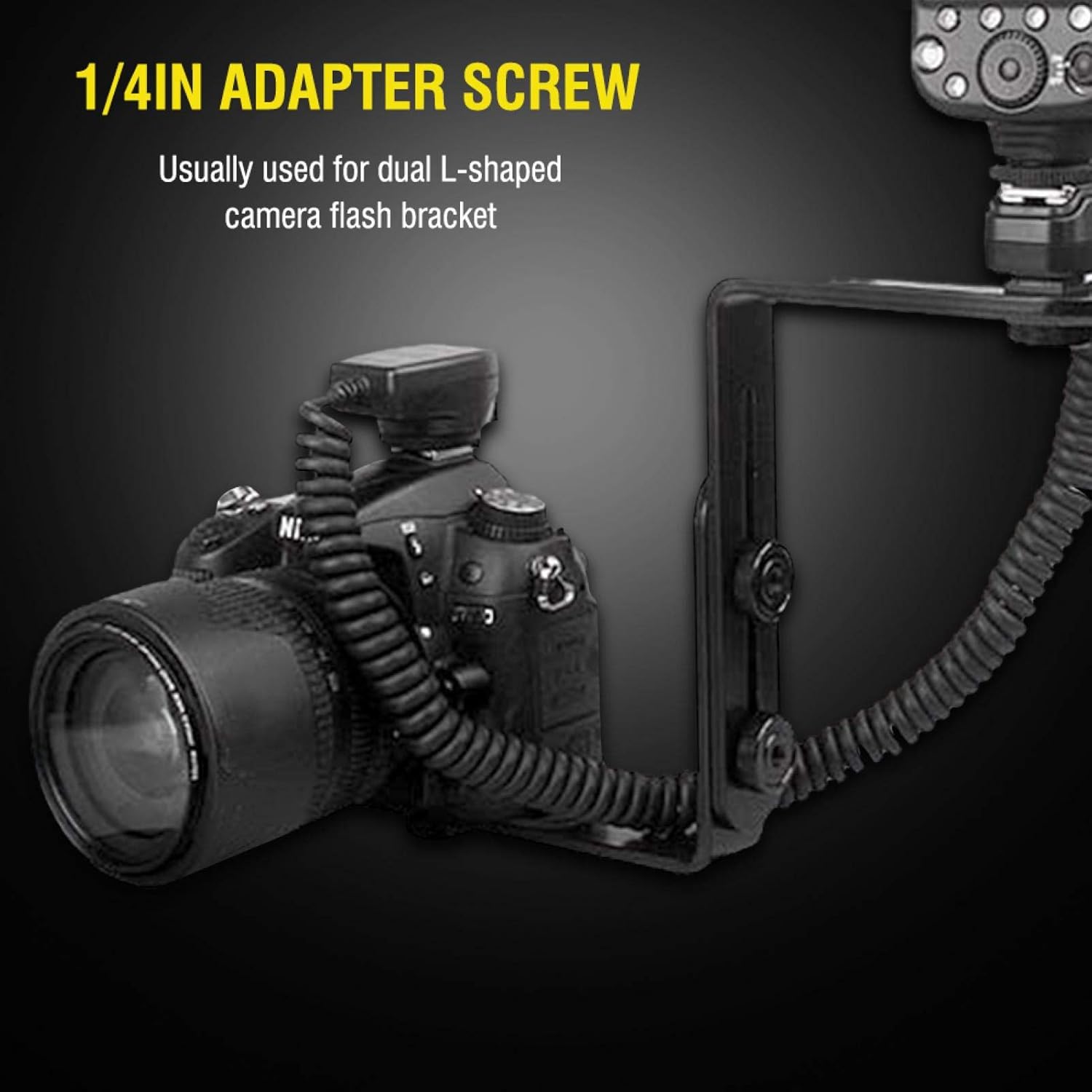 Metal Solid Camera Flash Bracket Screw,for Dual L-shaped Camera,for Photography Lovers : Electronics