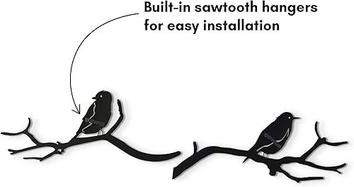 Vista 15 de Americanflat Decoración de pared de 14 x 10.5 pulgadas, decoración de pared de metal de anclaje para dormitorio, decoración moderna de pared