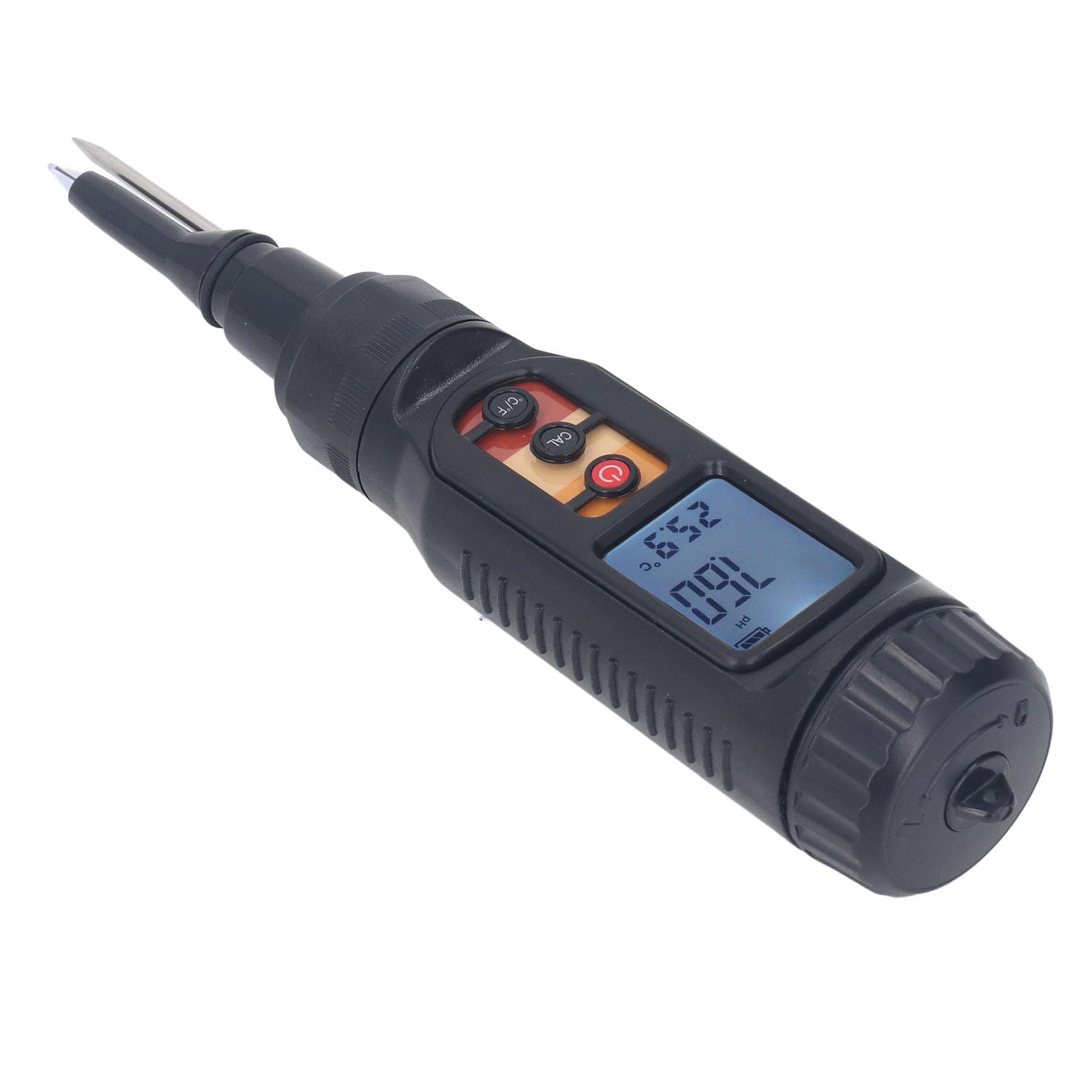 Probador Digital de PH del Suelo con Medición de Temperatura Probador de PH Alimentado por Batería Amplio Rango de 0.00-14.00pH Versátil para Frutas de Queso del Suelo