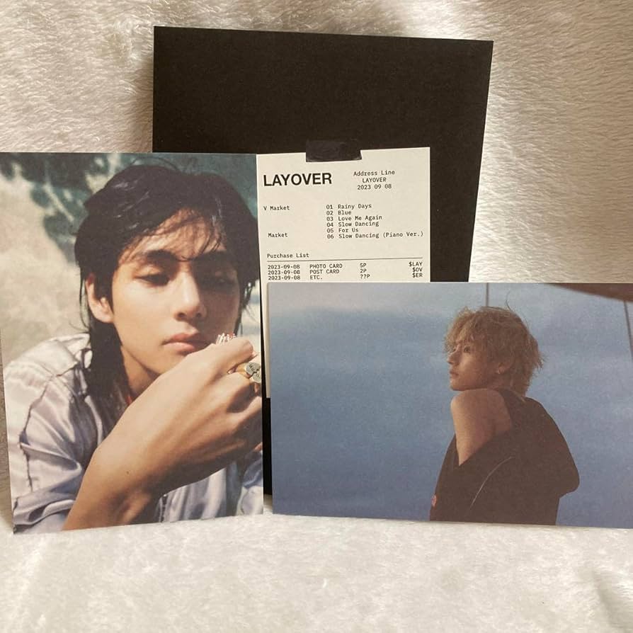 Amazon.co.jp: BTS V Layover 緑ver ポスカ、写真集、ポスター