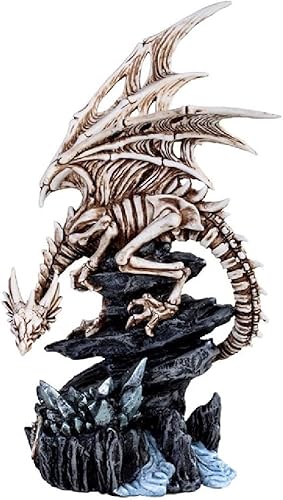 GSC 71882 Esqueleto de figura de dragón de 10.5 pulgadas, color negro
