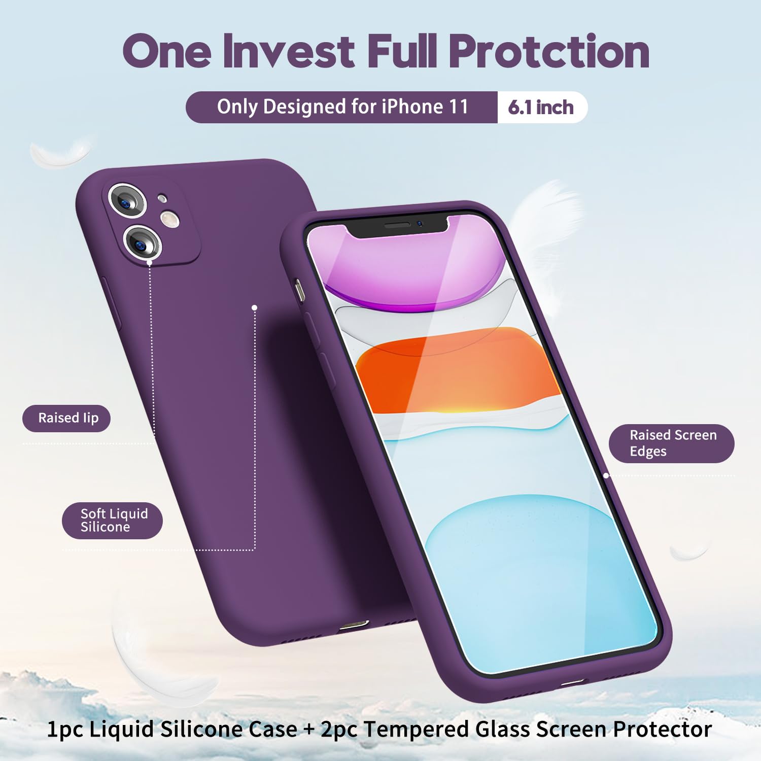 oakxco for iPhone 16 Pro Max Case Liquid Silicone, Soft Rubber Gel Elegant Aesthetic Basic Simple Cover, Cute Thin Slim TPU Matte Solid Color Plain Smooth Case for Women Girl, Light Pink — view 1769