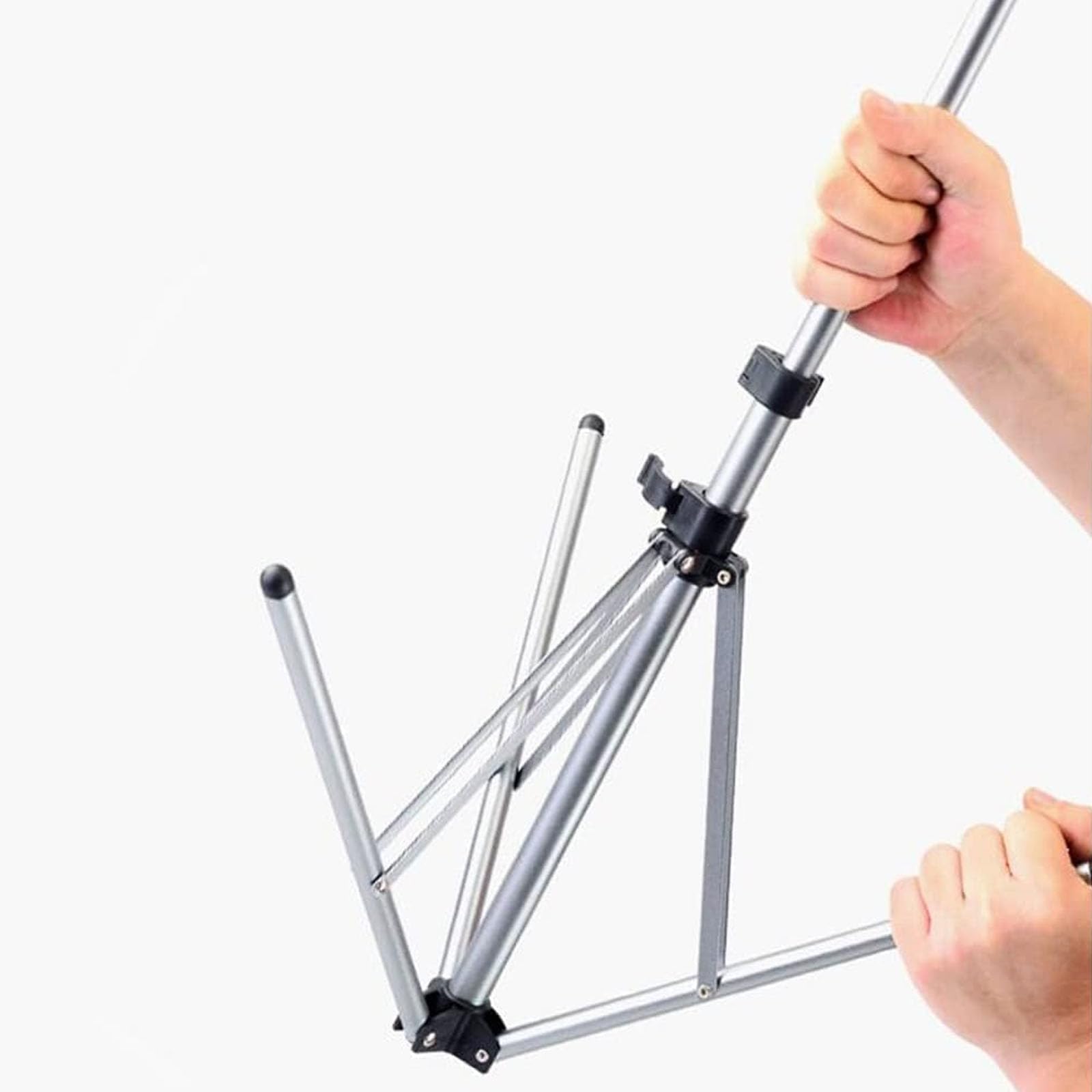 Atril para Partituras con Peso, Ligero Y Plegable, Portátil, con Altura Ajustable, Tira De Presión De Resorte, Diseño Telescópico De 3 Secciones, Bolsa De Transporte para U,