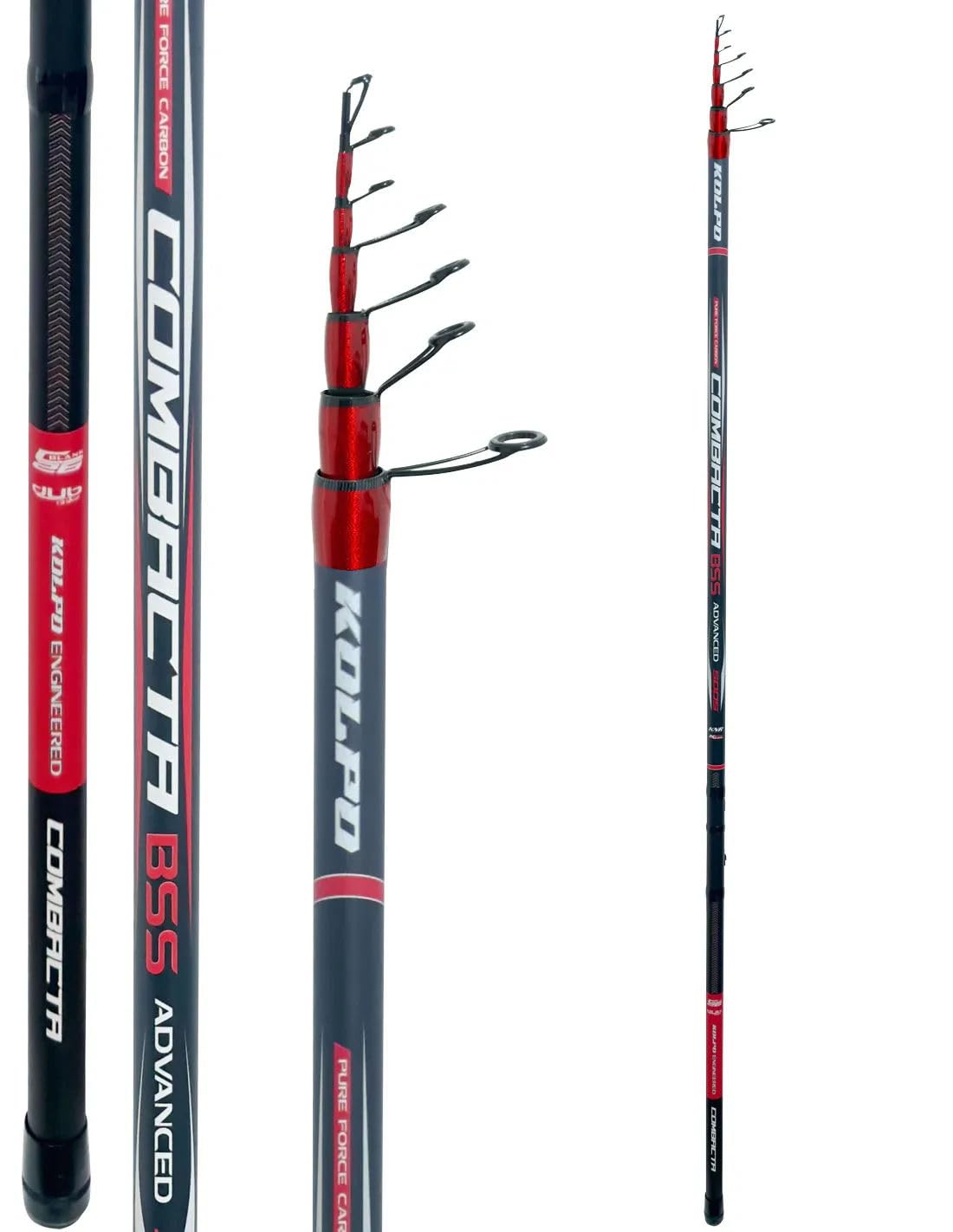 Combo da pesca bolognese Kolpo canna 4 mt mulinello con bobina in alluminio