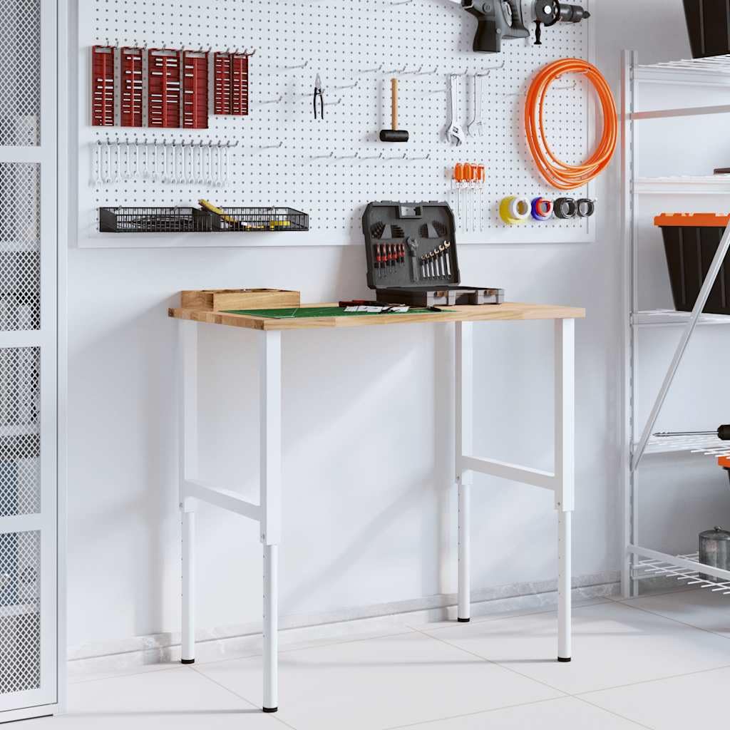 Genérico Banco de Trabajo Madera Maciza de Roble 100x60x(71,5-98) cm,Bricolaje,Accesorios de Bricolaje,Organización y Almacenamiento de Herramientas,Mesas de Trabajo,Marrón,17.6 kg,3309717