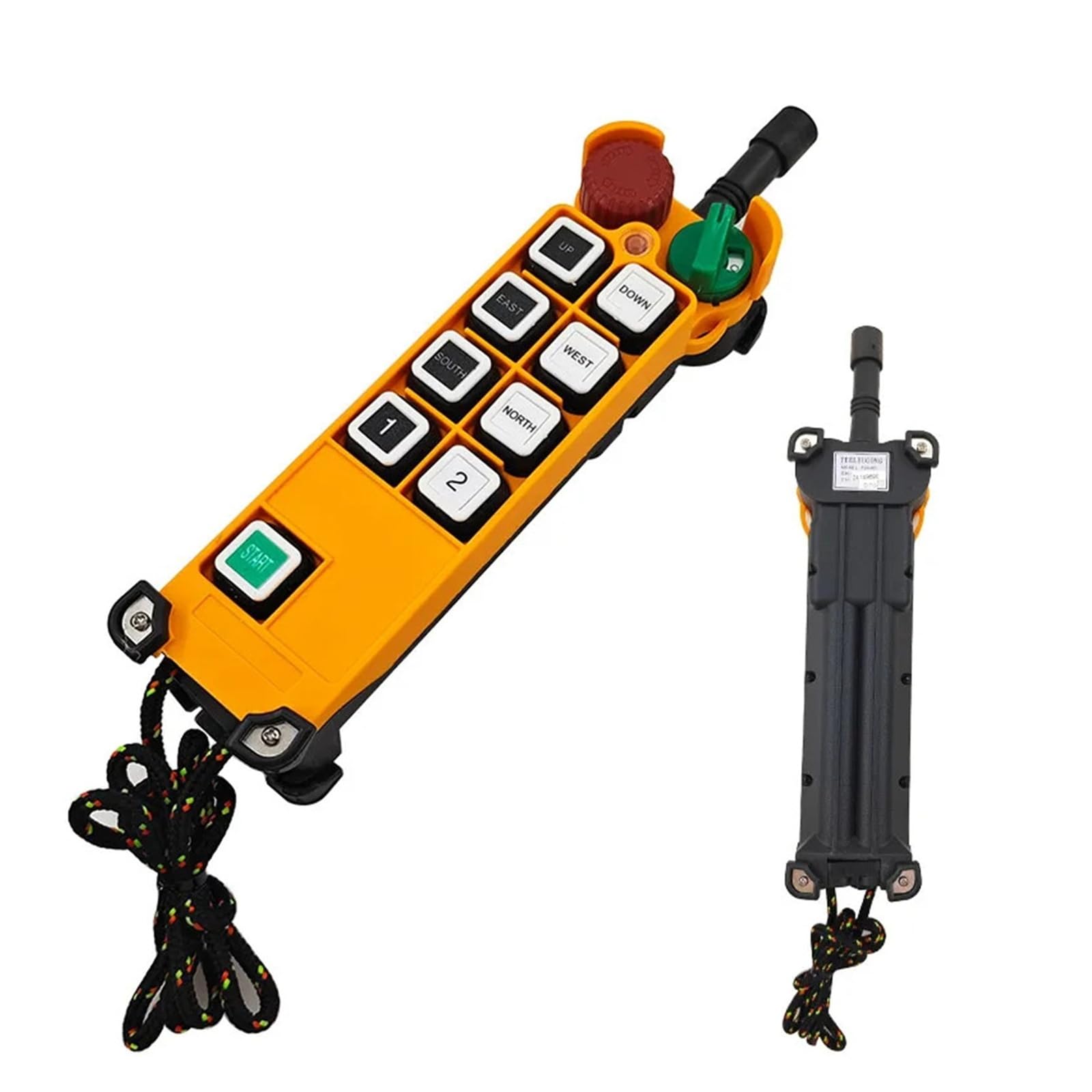 F24-8D/S Interruptor de control remoto industrial inalámbrico de doble velocidad para grúa de radio elevador, controlador de puente elevado F24-10D/S F24-12D (F24-8D, 48V)