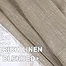 H.VERSAILTEX Natural Linen Curtains Soft Linen Semi Sheer Curtains for Living Room Window Privacy Translucent Ultra Elegant Linen Textured Drapes for Bedroom (52 by 96 Inch, Set of 2, Taupe)