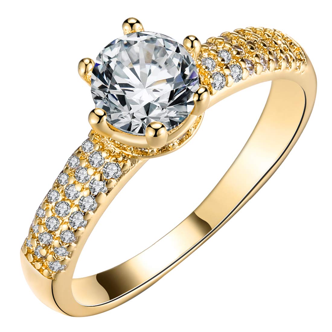 Peora 18K Gold Plated Crystal Solitaire Ring for Women Girls Stylish Gift - Valentines (B07PFKPKGN) Amazon Price History, Amazon Price Tracker