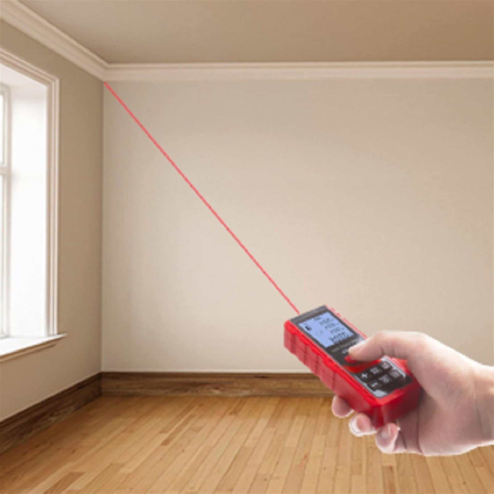 AmAzwi Tester di Rete NF-271 Misuratore di Distanza 40M 80M Roulette Elettronica Telemetro a Nastro Digitale Strumento di Test Professionale for Righello Risultati chiaramente definiti(Size:40m)