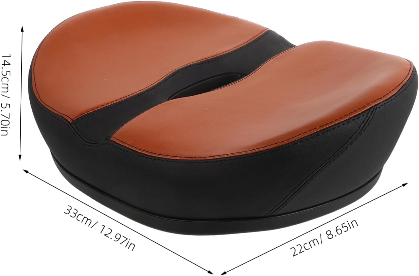 Noseless Oversized Bike Seat Cushion with Extra Padding Wide Bicycle Saddle for Men Women Ergonomic Shock Absorbing and Antislip Bike Seat Cover for Comfortable Long Rides