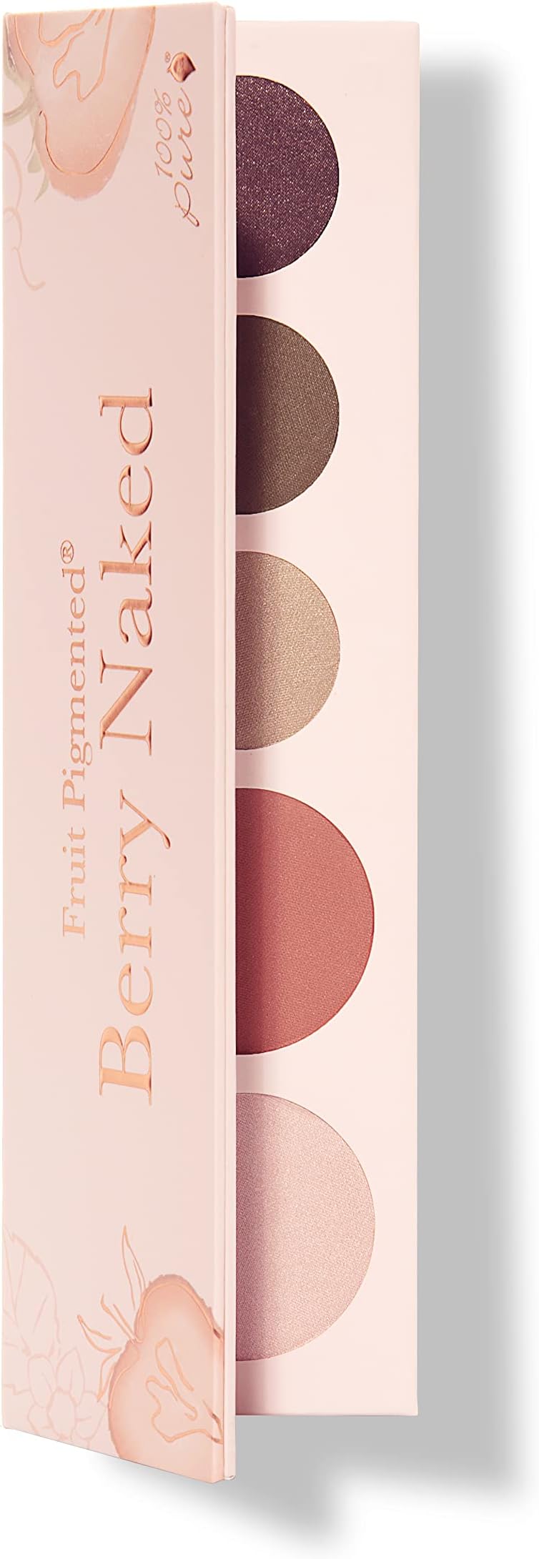 100% PURE Pretty Naked II Makeup Palette All in One Compact 3 Eyeshadow, Blush, Face Highlighter, Fruit Pigmented Natural Nude, Rose, Smokey Neutral for All Skin Types - Vegan (Nude to Smokey Tones)