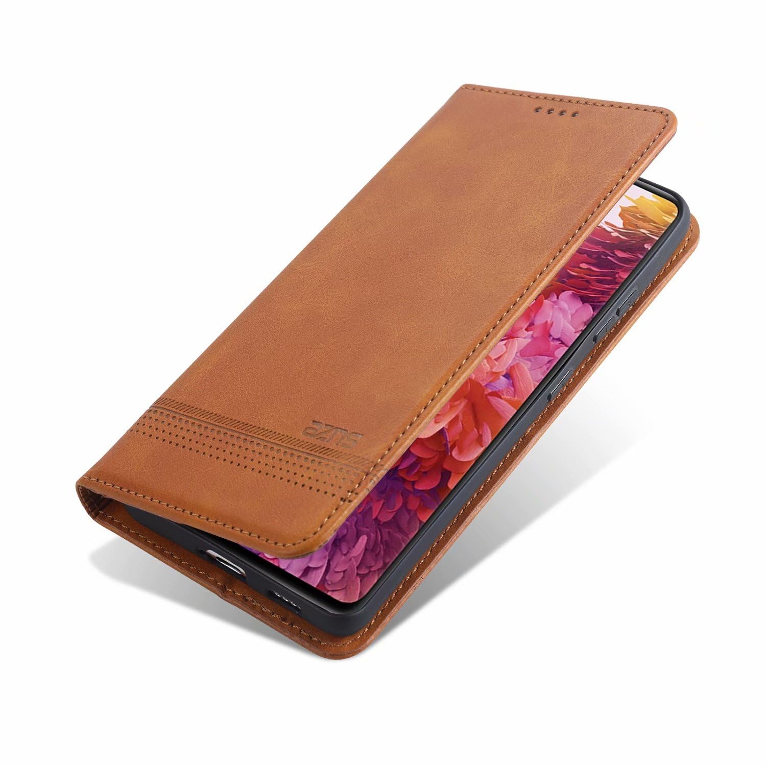 Generic Étui compatible avec iPhone Samsung Galaxy S20 Ultra (couleur : vert foncé) Étui élégant en cuir avec fermeture à rabat magnétique pour téléphone