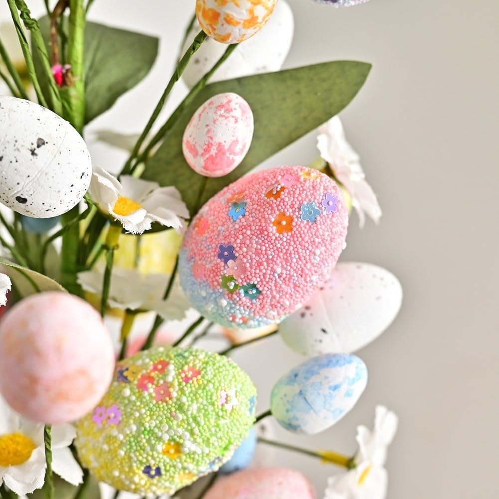 Ramo Uova per pasqua Artificiale 40cm Colorato per decorazione