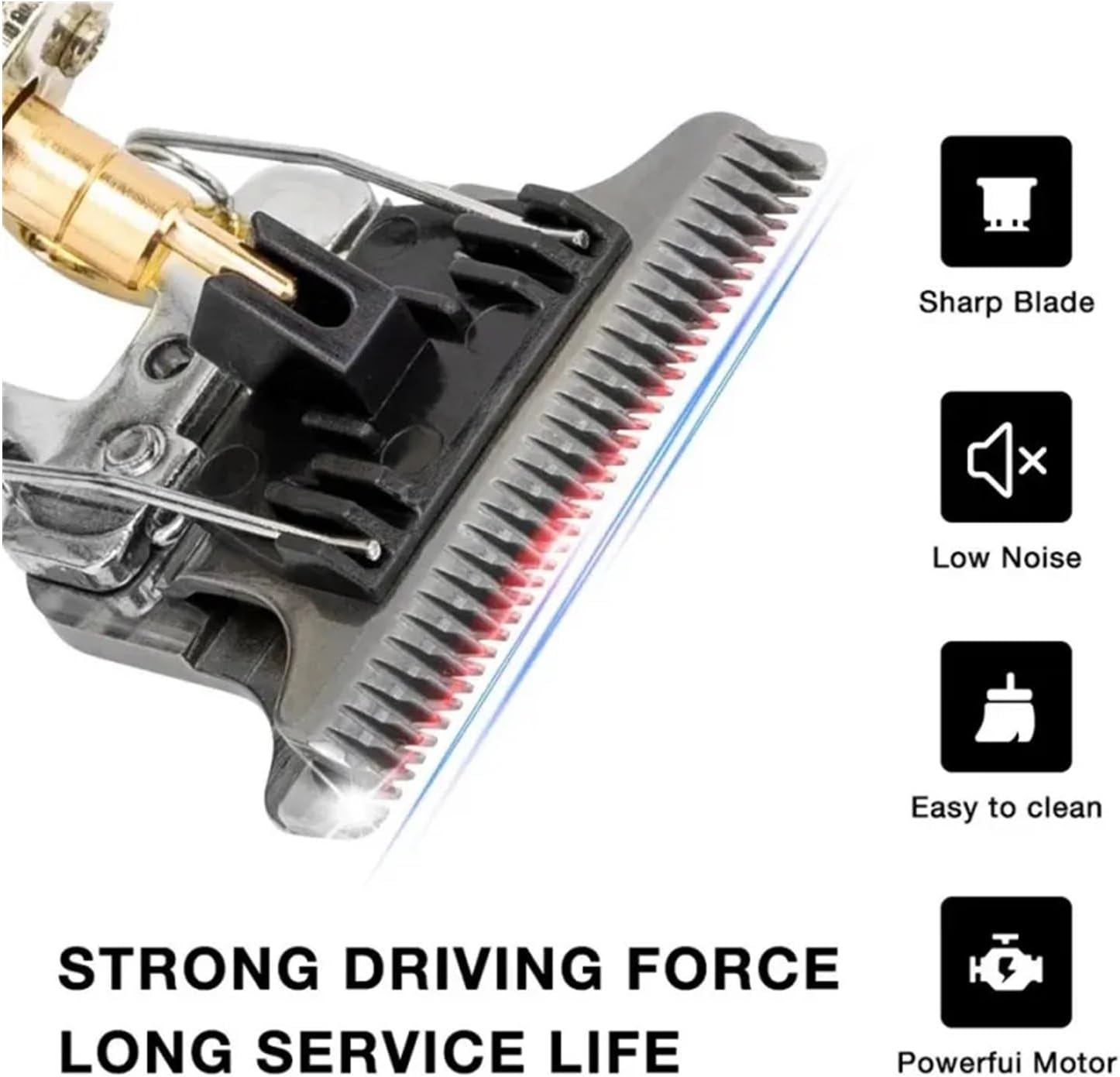 Hair Cutting Machine Hair Clippers Rechargeable Beard Shaver Professional Electric Hair Trimmer for Men Barber(Without Accessories)
