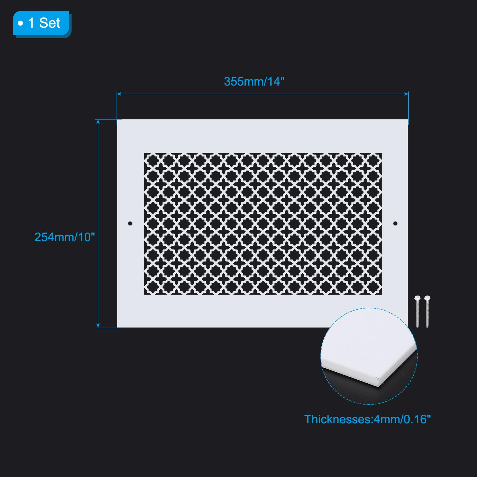 PATIKIL Air Vent Cover Grille for 11.5"x7.5" Duct Opening - Image 2
