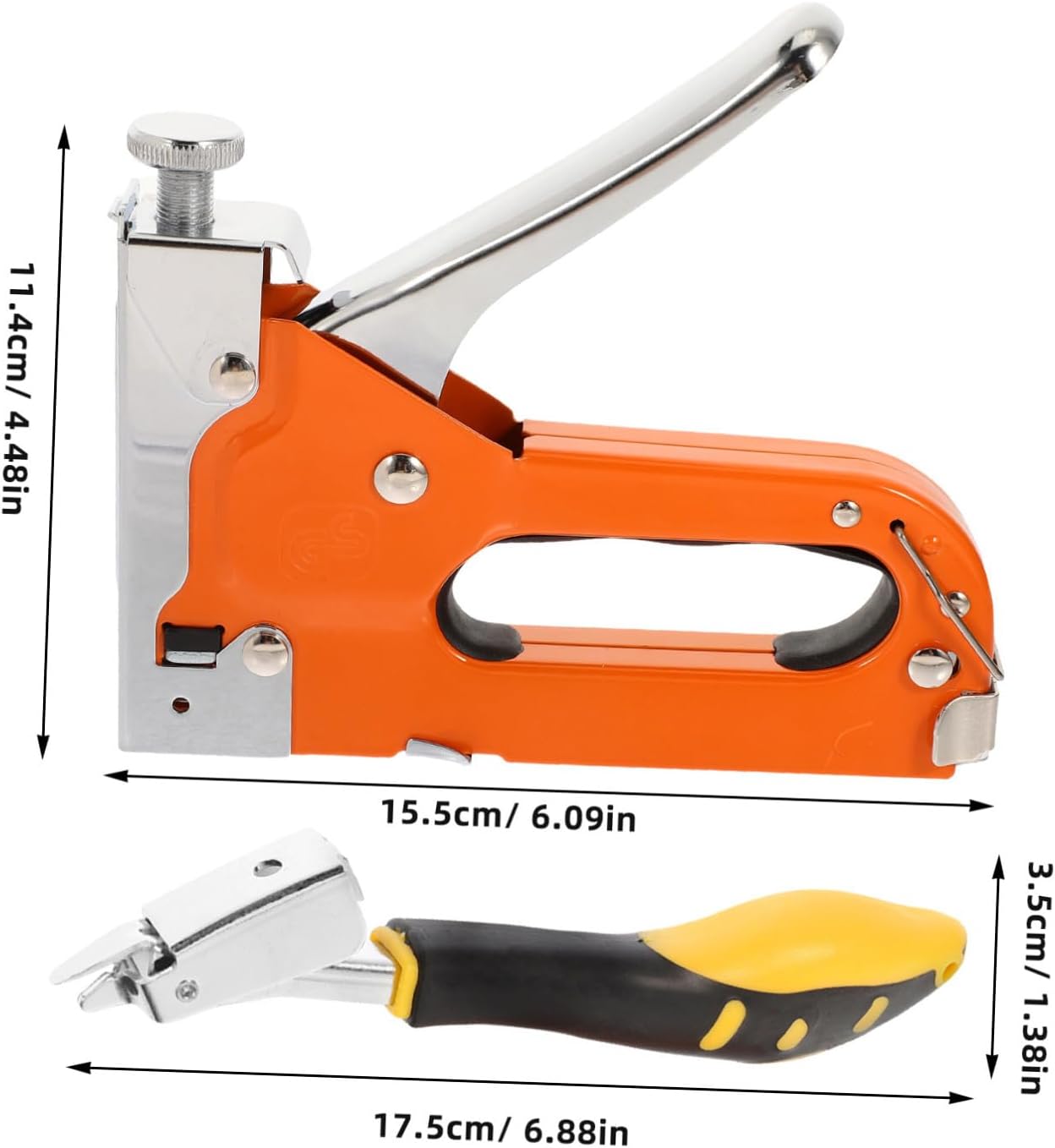 Heavy Duty Woodworking Staple Gun Set with Staple Remover for Upholstery Carpeting and Wood Crafting