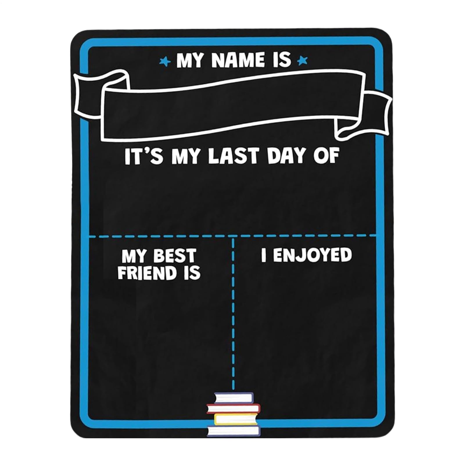 First Day of School Sign | Double-Sided Wooden Kindergarten Sign | Reusable School Chalkboard, First and Last Day Photo Prop, Kids Back to Schol Siign, Math Posters for Classroom
