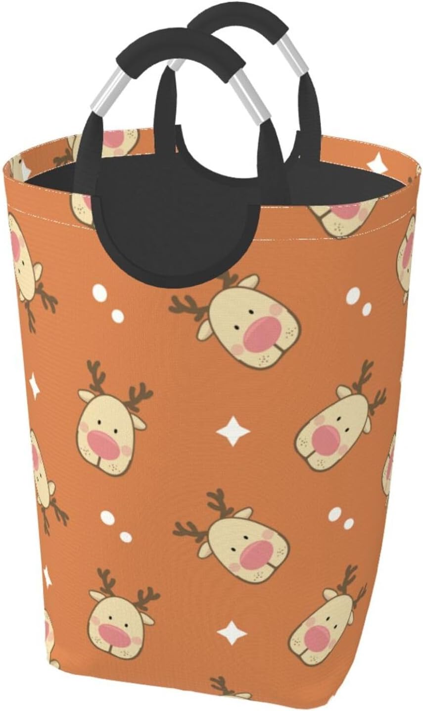 Christmas Laundry Basket Organizer Collapsible Laundry Hamper Waterproof Nursery Storage Basket with Handles for Clothes Room Toys Organizer Bathroom