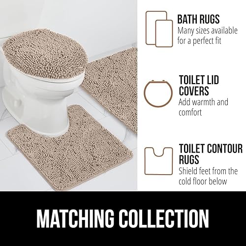 Vista 52 de Gorilla Grip - Tapete de baño de 30” x 20”, de felpilla gruesa, suave y absorbente, secado rápido, de microfibra, con reverso de caucho, para piso