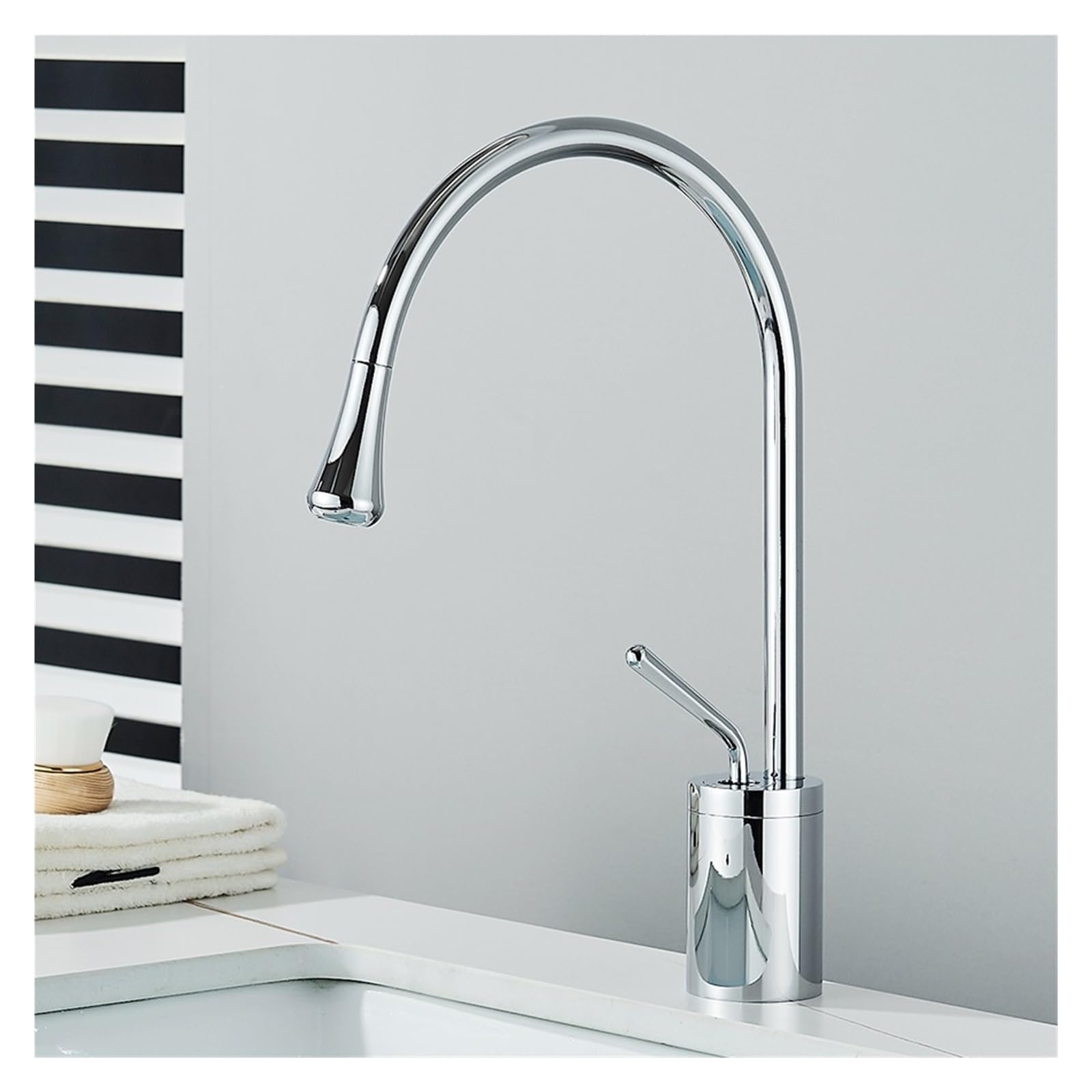 Robinet mitigeur laiton noir cascade pour transformer votre cuisine moderne