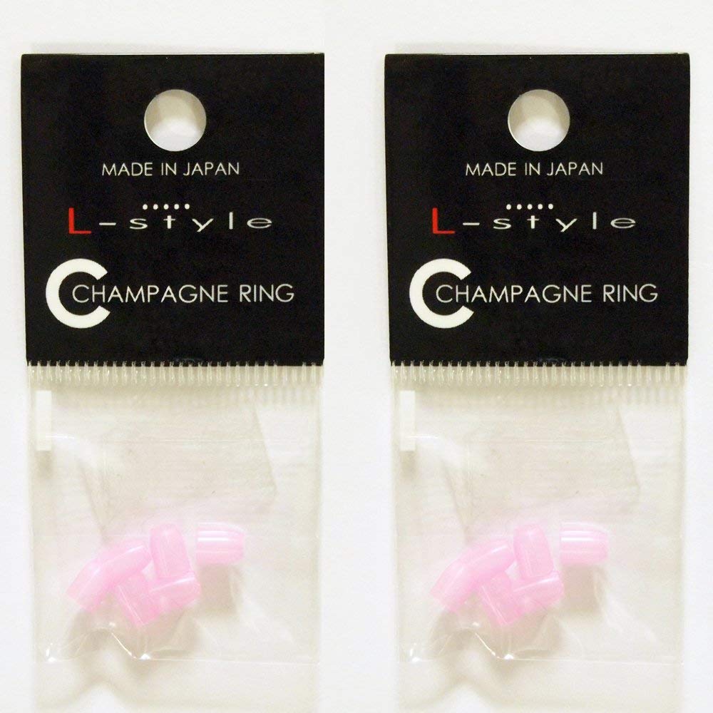 LSTYLE Dart Flight Accessory: Champagne Ring Inserts for PRO Dart Flights - Clear Pink