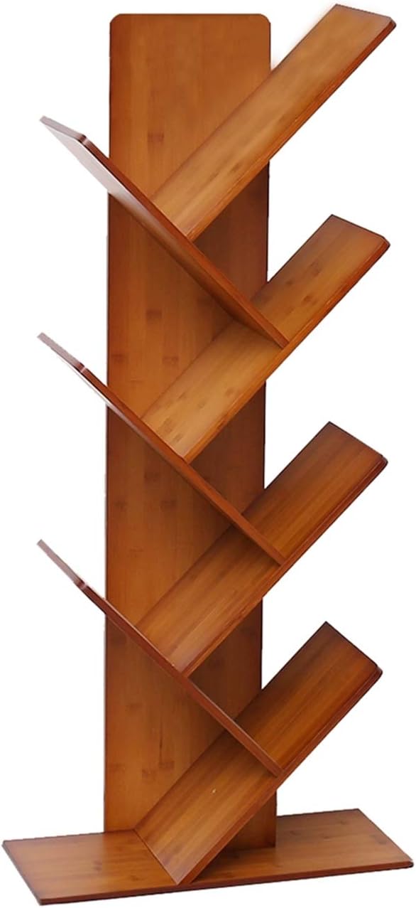 Amazon.com: C&AHOME Tree Bookshelf, Bamboo Wood Bookcase, Book Rack ...