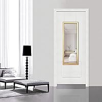 Vista 89 de NeuType Espejo arqueado de longitud completa, 71 x 32 pulgadas, espejo grande de cuerpo completo con marco de metal de aluminio, protección contra