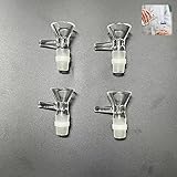 4-Pack Glass Funnels with Handle Laboratory for Kitchen Heat-Resistant Funnel