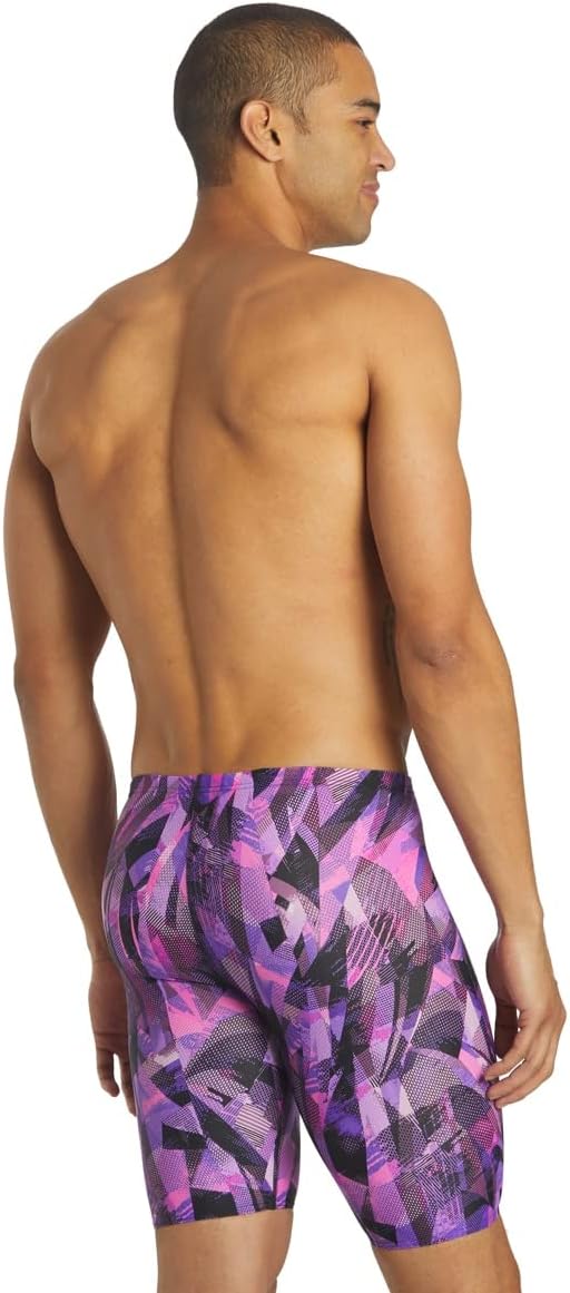 Sporti Boys' Swim Jammers - Youth Competitive Printed Pattern Swim Racing Swimming Shorts Swimsuit Trunks Chlorine Resistant