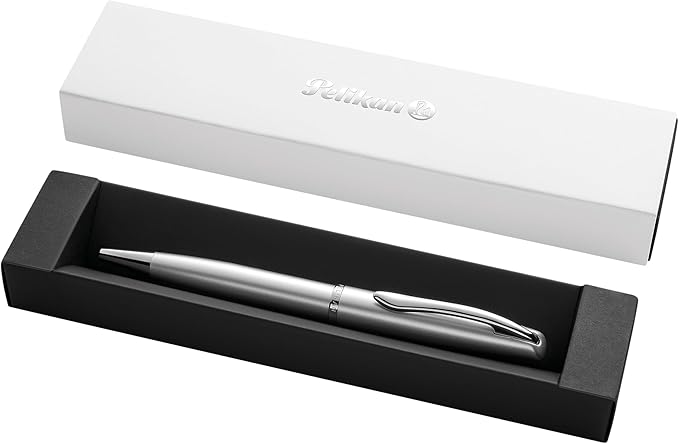 Pelikan Jazz Noble Elegance K36 Kugelschreiber im Geschenketui, Silber, Metallkuli, nachfüllbar