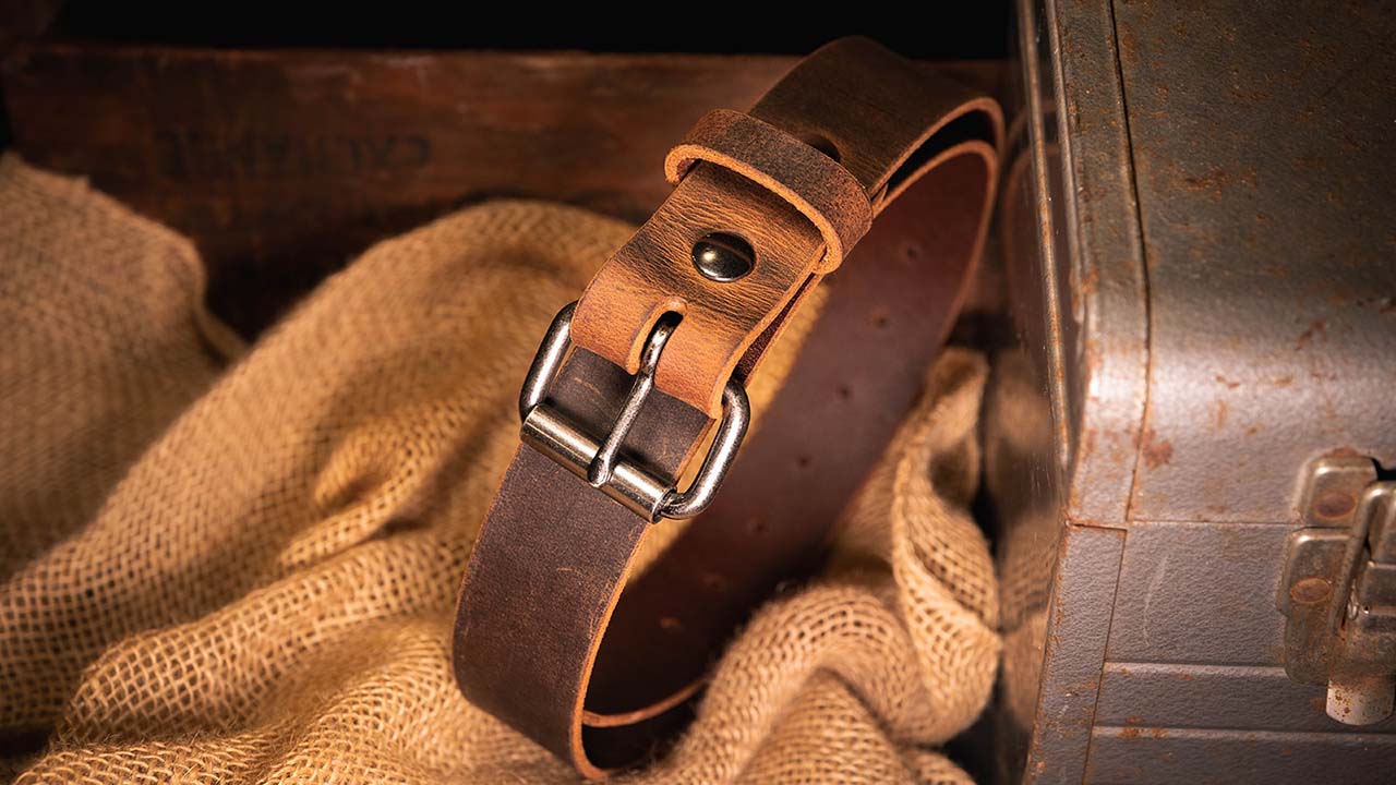 Vintage Authentic Tribe American Leather Cowhide Fridge Belt - Size 41” TR165-197 Trinity Ranch Genuine Hair-On Cowhide Triple  main image 2