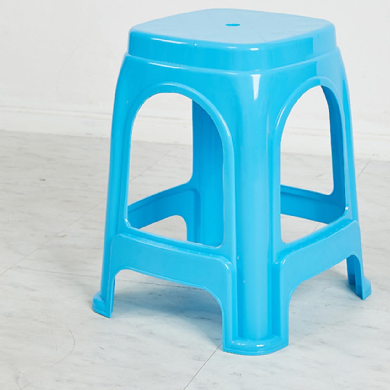 Amazon.co.jp: THLD スタッキングスツール 四角 ブルー1 無地 屋台イス