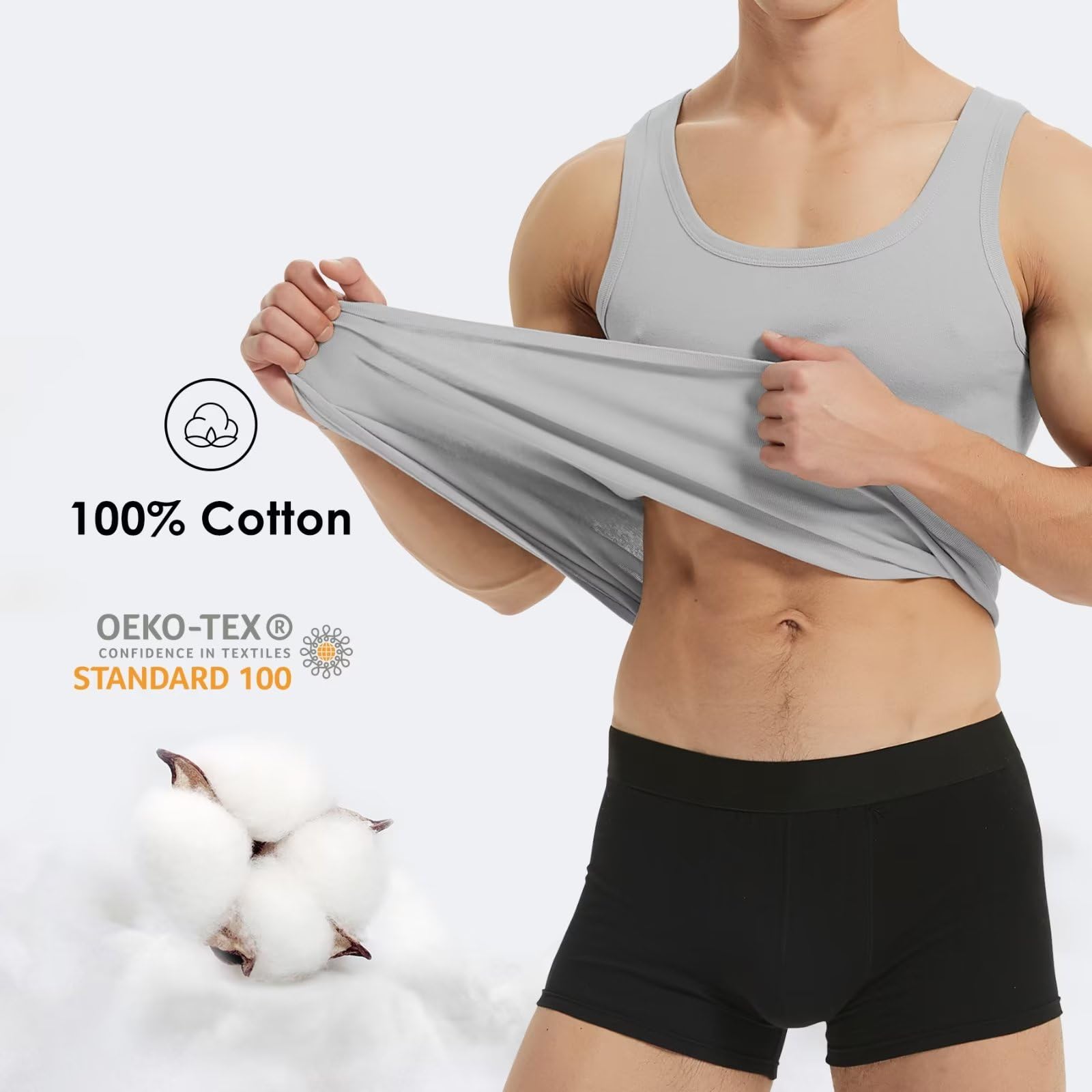 YouShow Canottiera Uomo Pacco da 3/5 100% Cotone Canotta Palestra Colori Multipli e Taglie