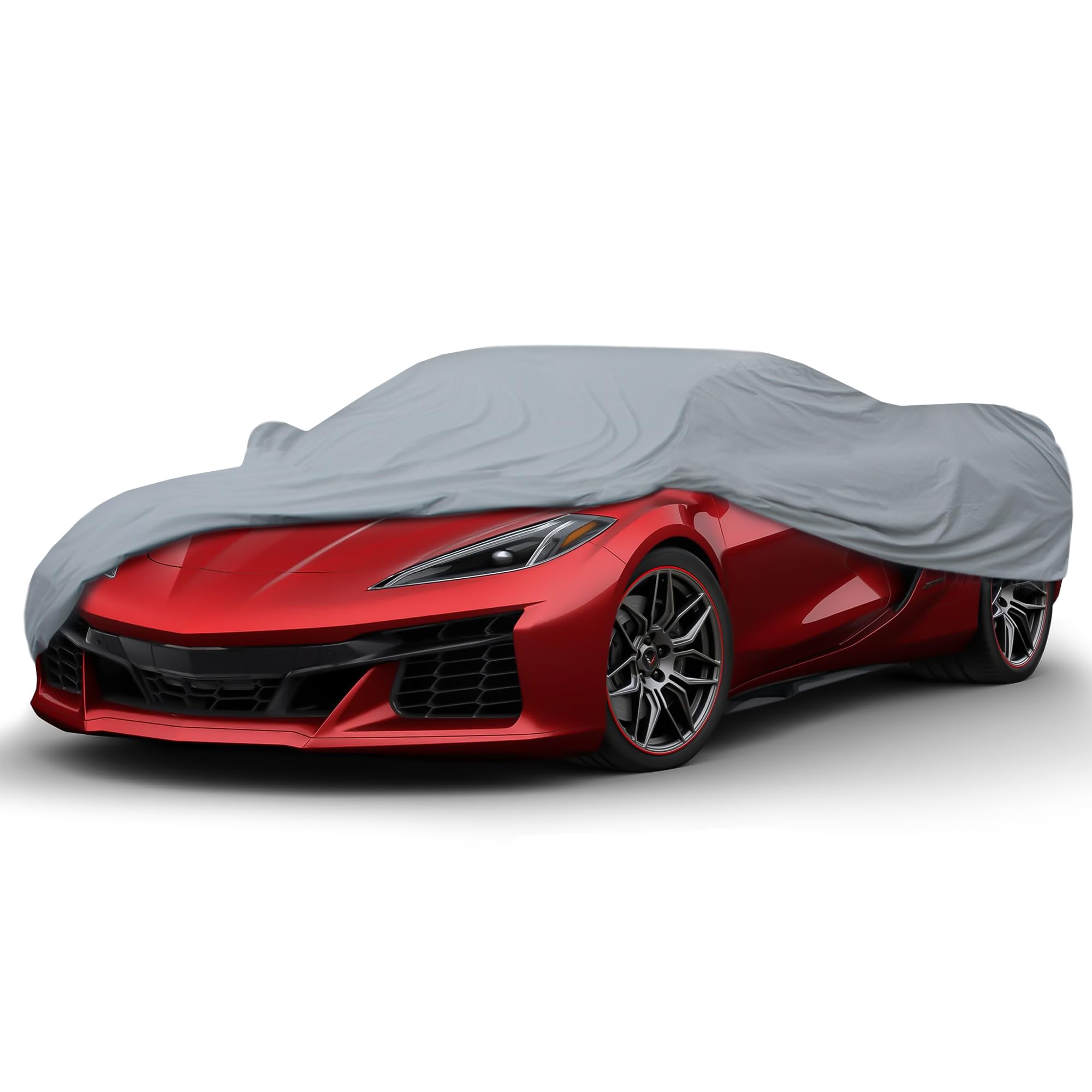 Motor Trend 4-Series Lightweight Car Cover, Fits 2015-2025 Chevrolet Chevy Corvette C7 C8 Z06 ZR1, Breathable Anti-Moisture Water-Resistant