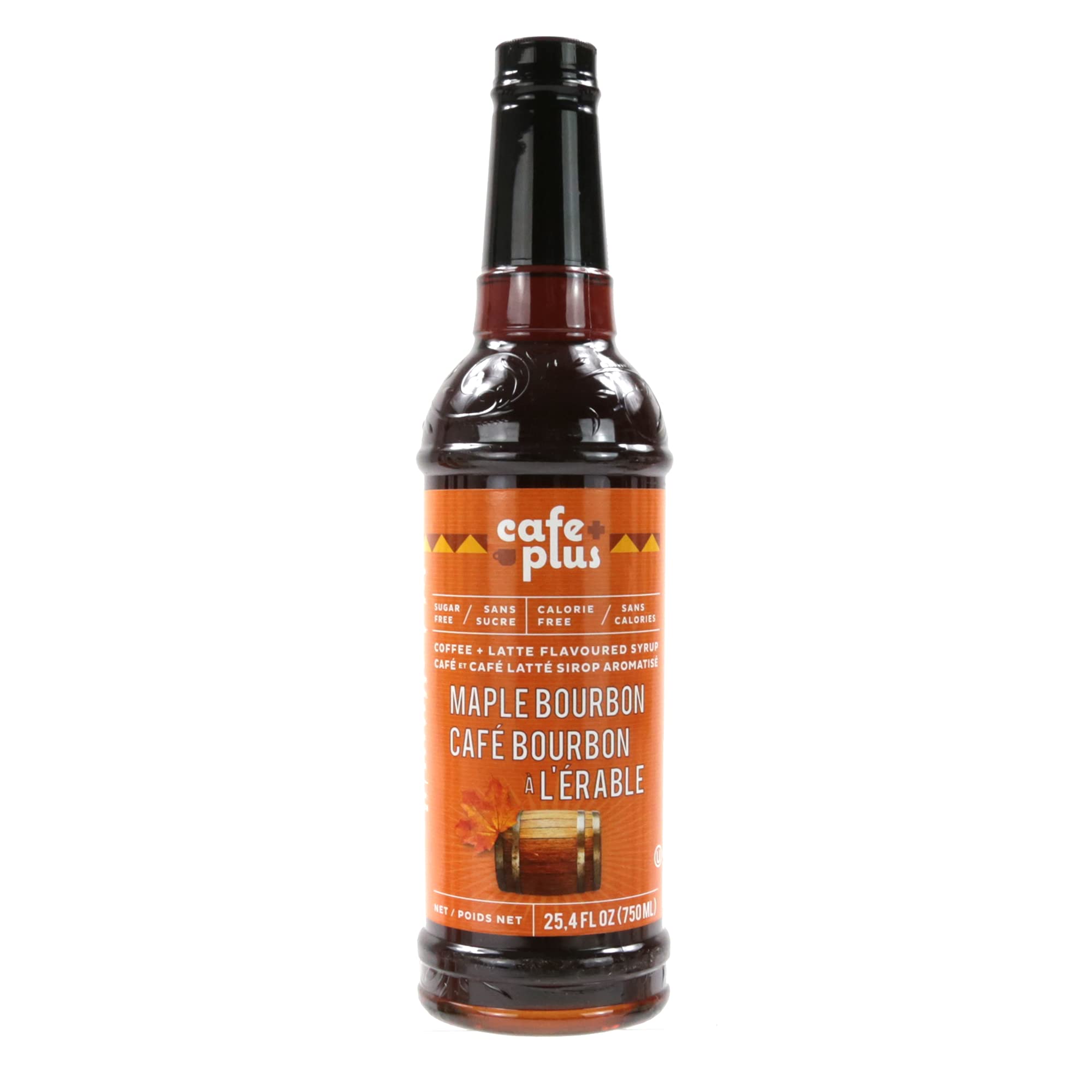 Maple Bourbon Flavour Sugar Free Syrup for Coffee and Hot Chocolate - Skinny Flavoured Syrups for Him and Her - Zero Calorie - Sugar Free - Ideal Gift for Coffee Lovers